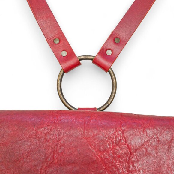 Embrazio Revival Small Handmade Leather Backpack – Red - Picture 4 of 16